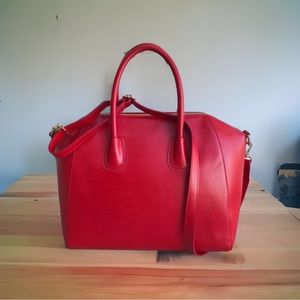 Red Satchel Bag by Luana Ferracuti